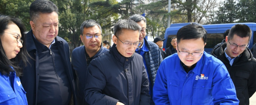 集團(tuán)公司黨組成員、總會計(jì)師陳林到樂凱華光調(diào)研